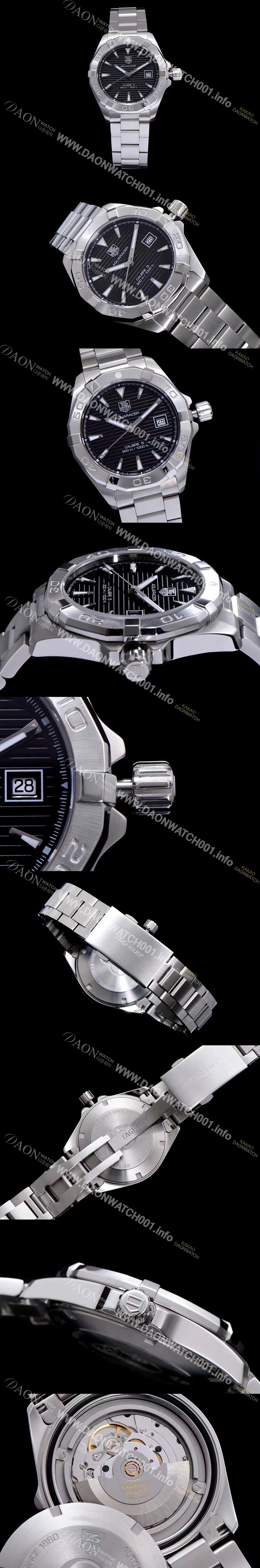 SA급 태그호이어 남성용 아쿠아레이서 WAY2111.BA0928 워치 블랙 다이얼 오토매틱 무브먼트 TAG0140 xx