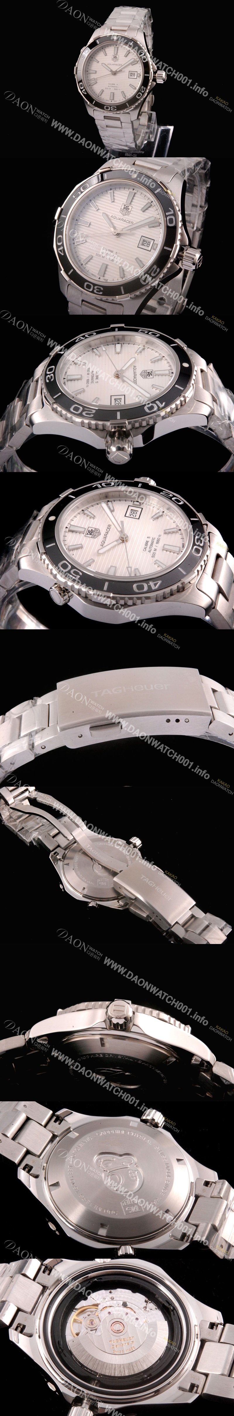 SA급 태그호이어 남성용 아쿠아레이서 오토매틱 500메터 칼리버 5 화이트다이얼 TAG0405 xx