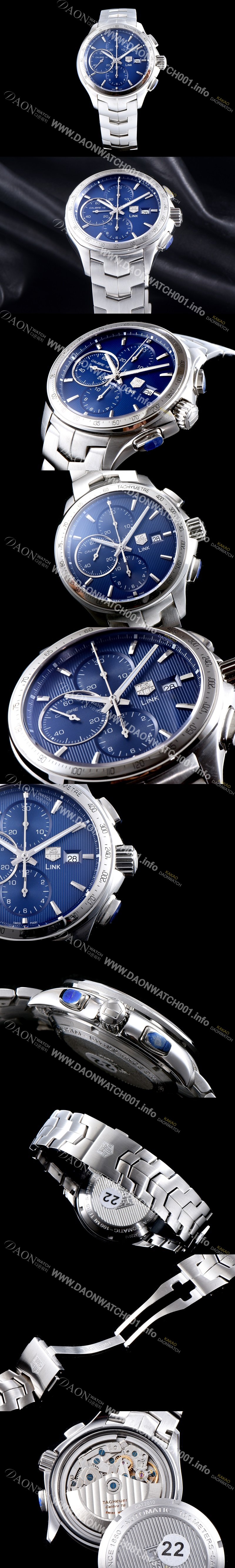 SA급 태그호이어 남성용 링크 크로노그래프 블루 다이얼 오토매틱 무브먼트 TAG4223 xx