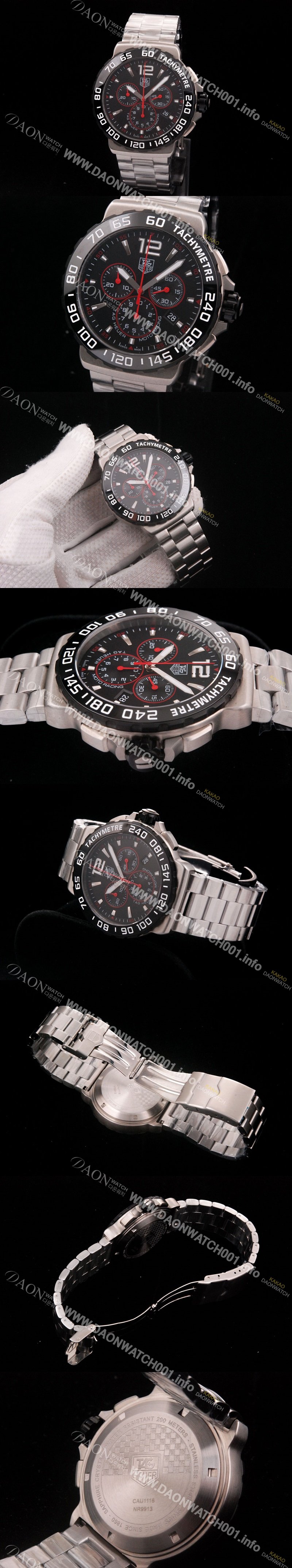 SA급 태그호이어 남성용 포뮬러 모토레이싱 크로노 블랙 다이얼 F1 TAG4211 xx