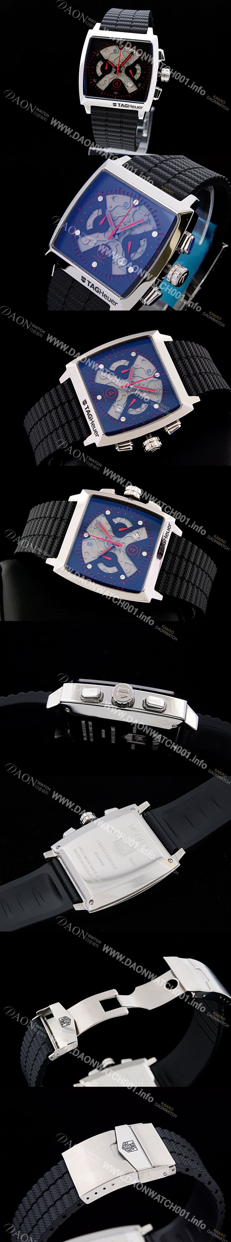 SA급 태그호이어 남성용 모나코 스위스 쿼츠 블랙 다이얼 44mm TAG4212 xx