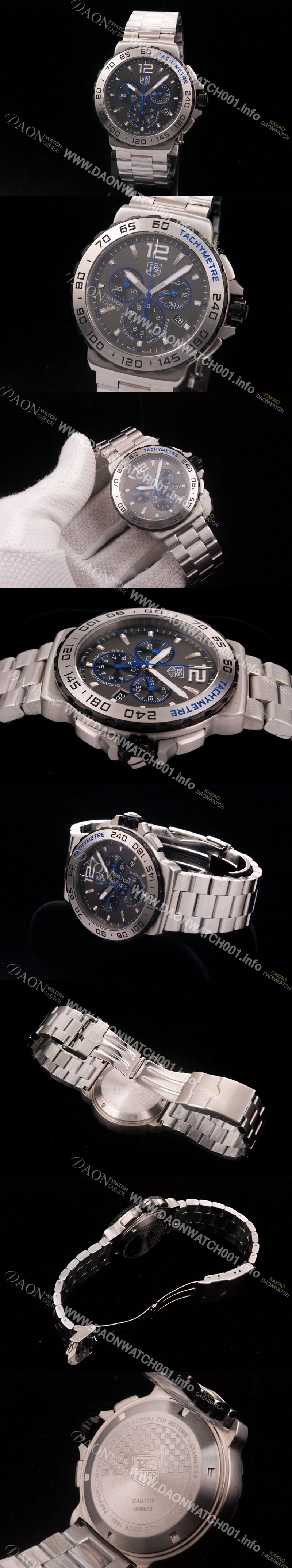 SA급 태그호이어 남성용 포뮬러 모토레이싱 크로노 그레이 다이얼 F1 TAG4214 xx