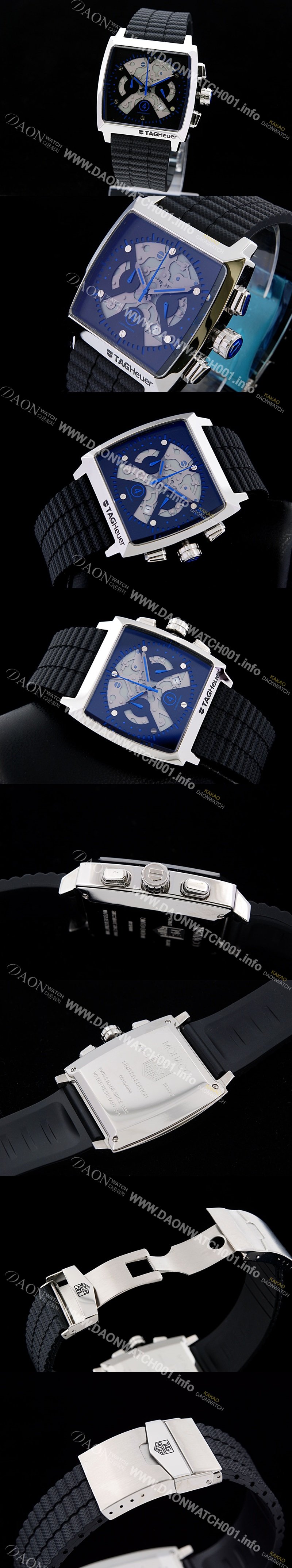 SA급 태그호이어 남성용 모나코 스위스 쿼츠 블랙 다이얼 44mm TAG4214 xx