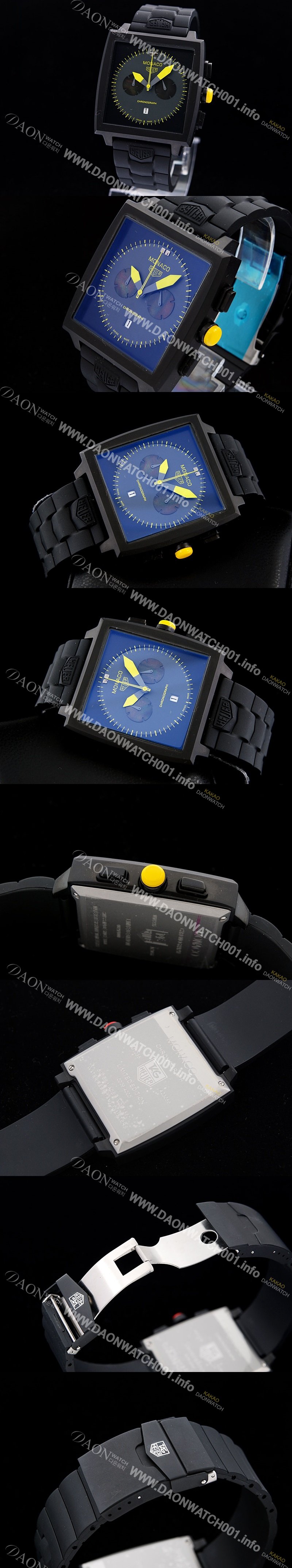 SA급 태그호이어 남성용 모나코 스위스 쿼츠 블랙 다이얼 44mm TAG4225 xx