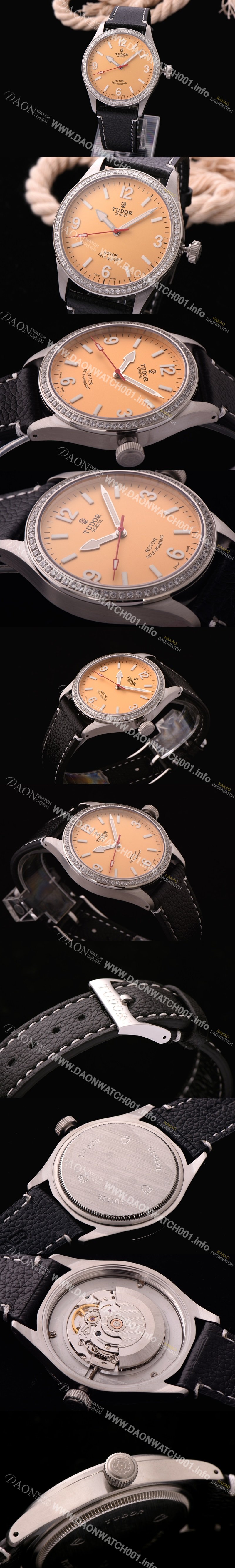 SA급 튜더 남성용 헤리티지 옐로 다이얼 오토매틱 무브먼트 TUD4224 xx