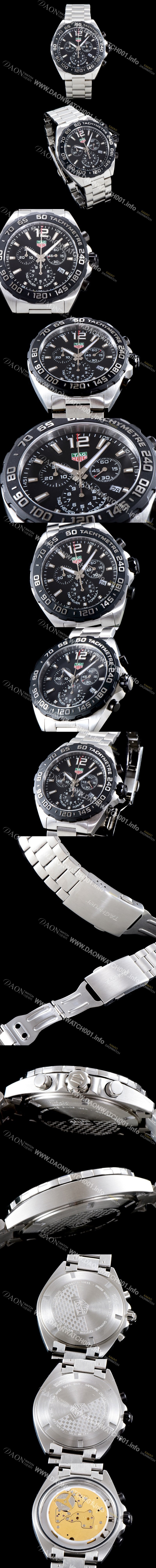 SA급 태그호이어 남성용 칼리버 포뮬러 크로노 그래프 스위스 쿼츠 블랙다이얼 TAG0402 xx