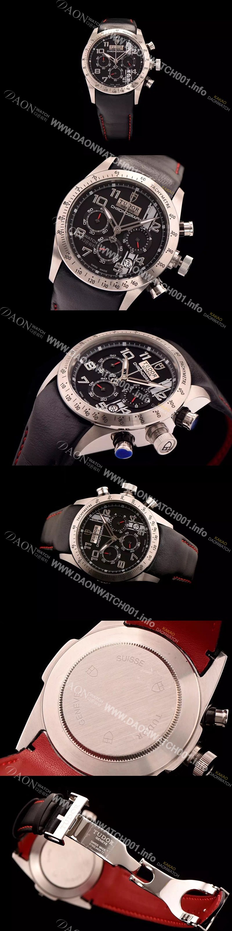 SA급 튜더 남성용 스위스 ETA 쿼츠 블랙 다이얼 TUD4242 xx