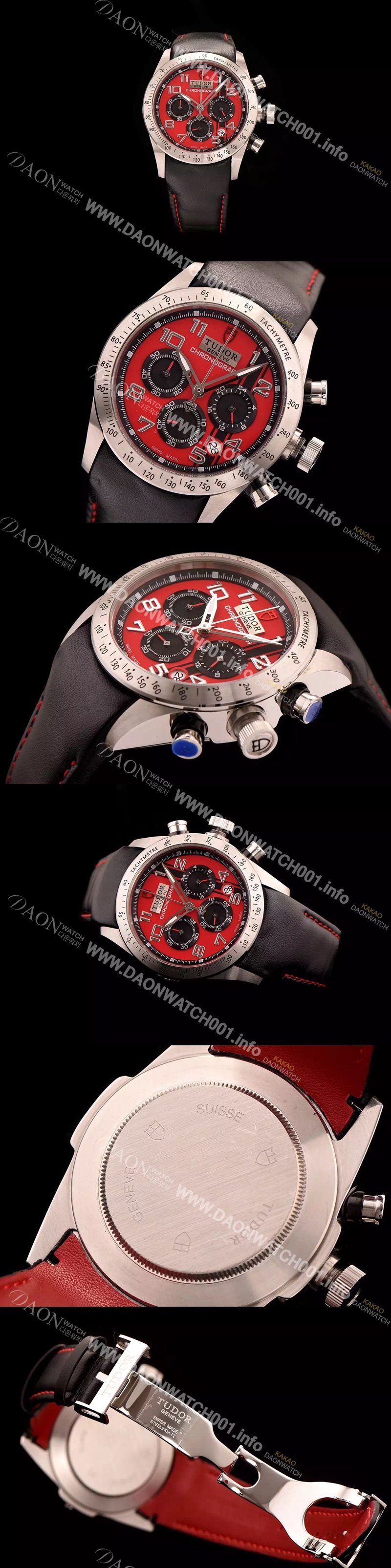 SA급 튜더 남성용 스위스 ETA 쿼츠 레드 다이얼 TUD4240 xx