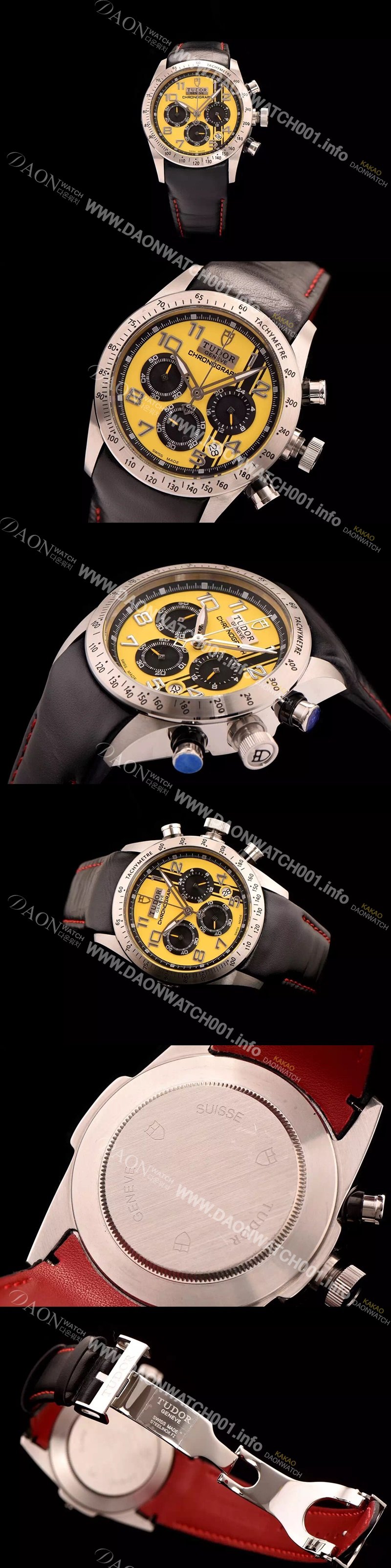 SA급 튜더 남성용 스위스 ETA 쿼츠 옐루다이얼 TUD4200 xx