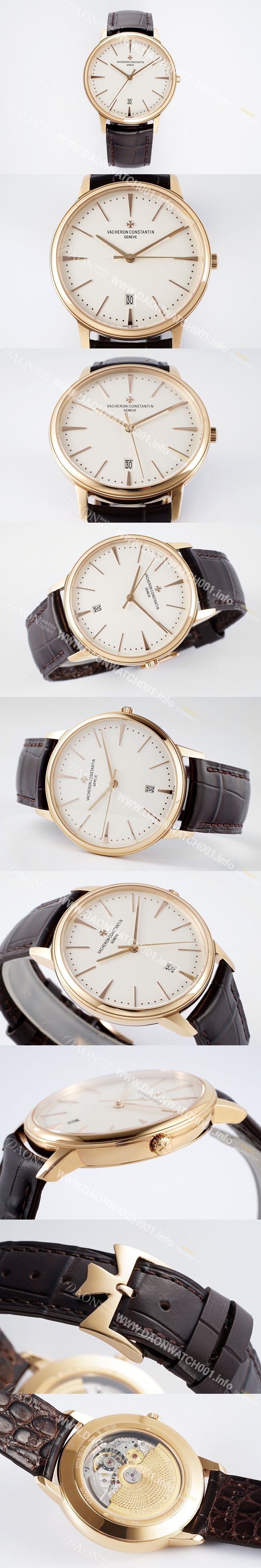 SA급 바쉐론콘스탄틴 남성용 패트리모니 85180/000R-9248 셀프 와인딩 드레스 워치!! 18K 로즈골드 케이스 화이트 다이얼 오토매틱 무브먼트 VAC0215 xx