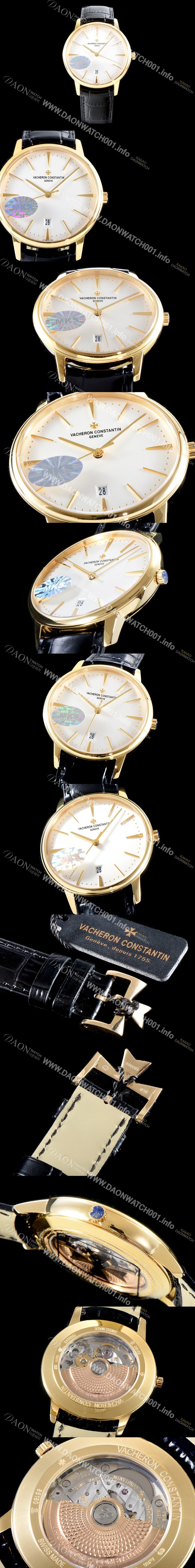 SA급 바쉐론콘스탄틴 남성용 패트리모니 골드 베젤 화이트다이얼 40mm VAC0152 xx