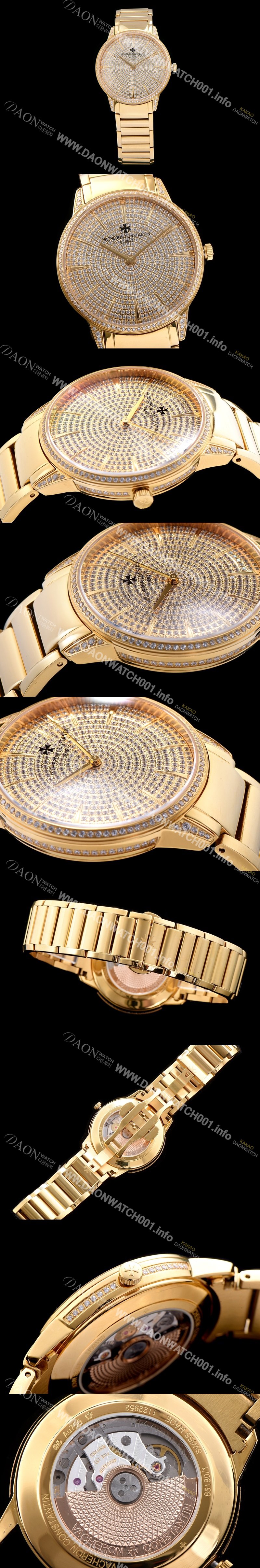 SA급 바쉐론콘스탄틴 남성용 패트리모니 옐로골드 다이얼 오토매틱 무브먼트 VAC0450 xx