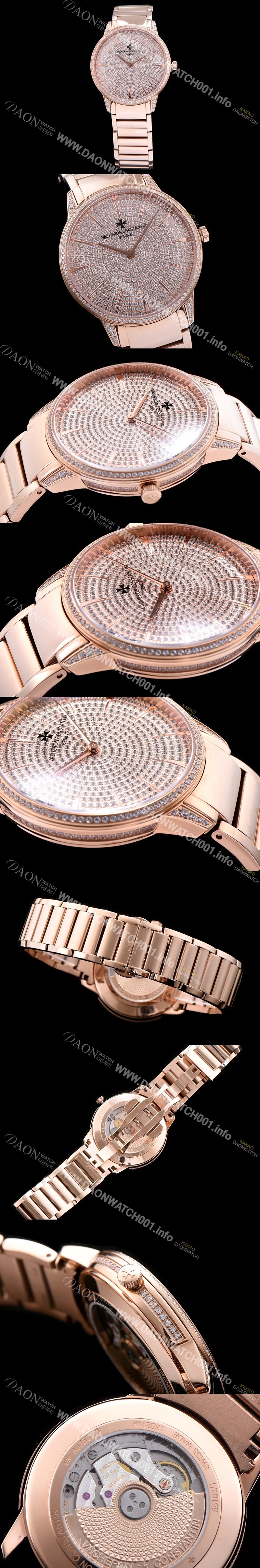 SA급 바쉐론콘스탄틴 남성용 패트리모니 로즈골드 다이얼 오토매틱 무브먼트 VAC0451 xx