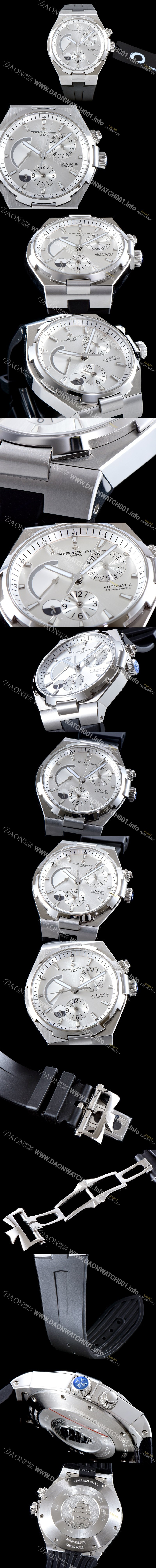 SA급 바쉐론콘스탄틴 남성용 오버시즈 47450/B01A-9226 듀얼 타임 파워리저브 실버 다이얼 오토매틱 무브먼트 VAC0203 xx