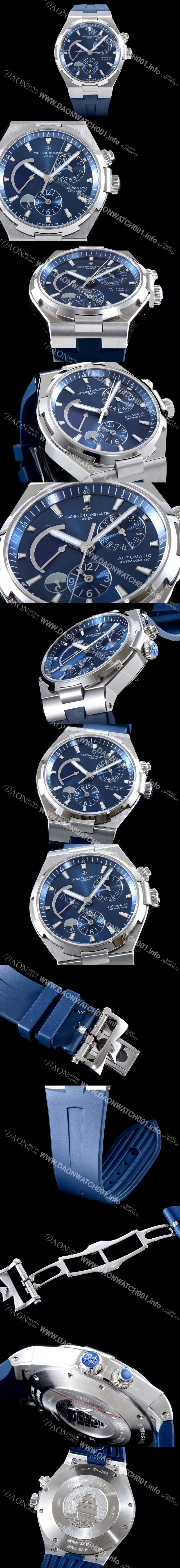 SA급 바쉐론콘스탄틴 남성용 오버시즈 P47450/000A-9039 듀얼 타임 파워리저브 블루 다이얼 오토매틱 무브먼트 VAC0201 xx