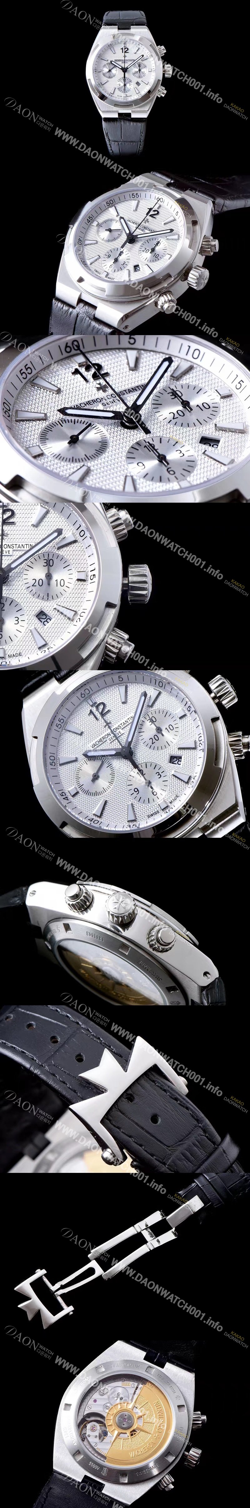 SA급 바쉐론콘스탄틴 남성용 오버시즈 49150B01A-9095 컬럼 휠 크로노그래프 실버 텍스쳐 다이얼 오토매틱 무브먼트 VAC0240 xx