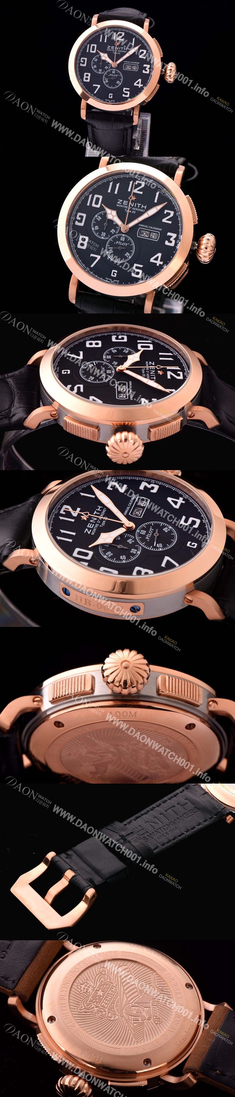 SA급 제니스 남성용 파일럿 87.2430.4054/21.C721블랙 다이얼 오토매틱 무브먼트 ZEN4214 xx