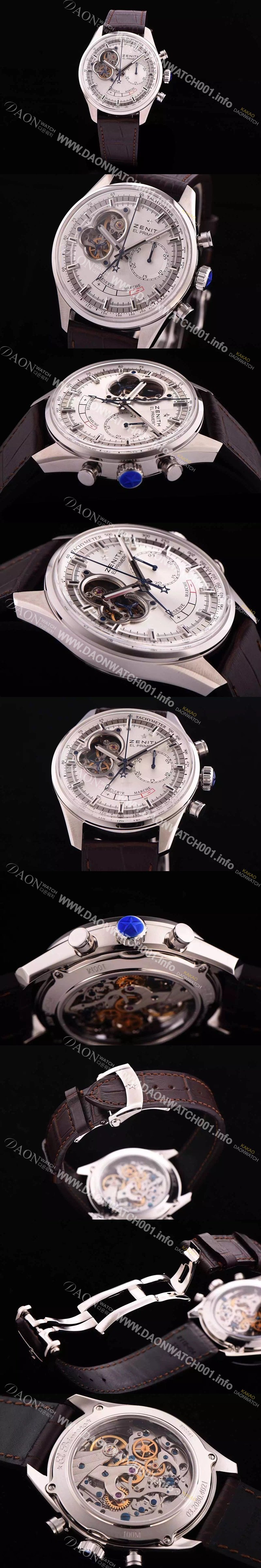 SA급 제니스 남성용 NEW 신상!!엘 프리매로 03.2160.4047/01.C713 크로노마스터 11시방향 스켈레톤 다이얼 실버 다이얼 오토매틱 무브먼트 ZEN4211 xx