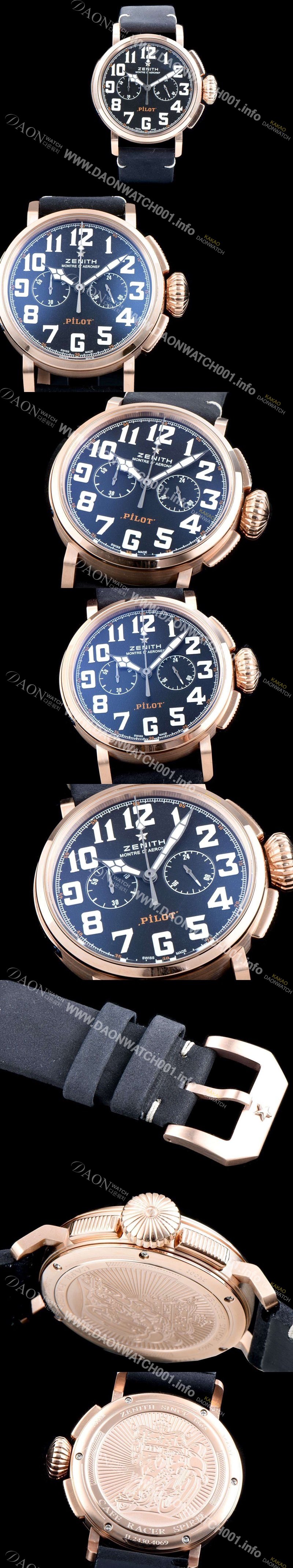 SA급 제니스 남성용 파일럿 헤리티지 타입20 29.2430.4069/21.C800 엑스트라 스페셜!!크로노그래프 매트 블랙 다이얼 일본 수입산 쿼츠 무브먼트 ZEN4205 xx