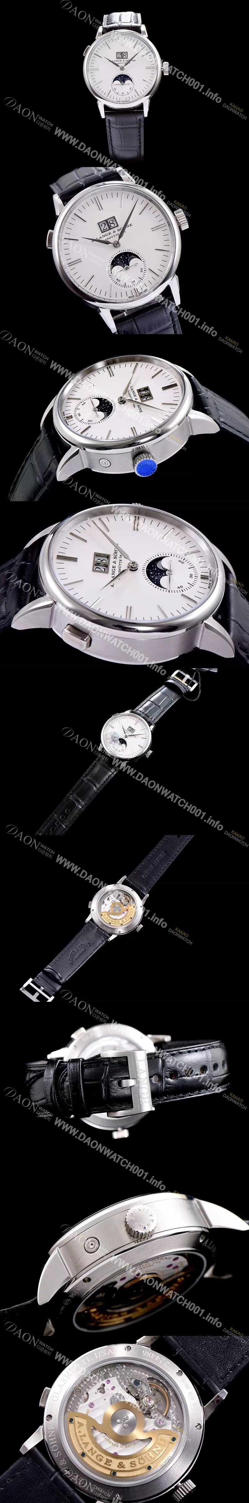 SA급 아랑게운트죄네 남성용 색스니 화이트 다이얼 오토매틱 무브먼트 LAN4201 xx