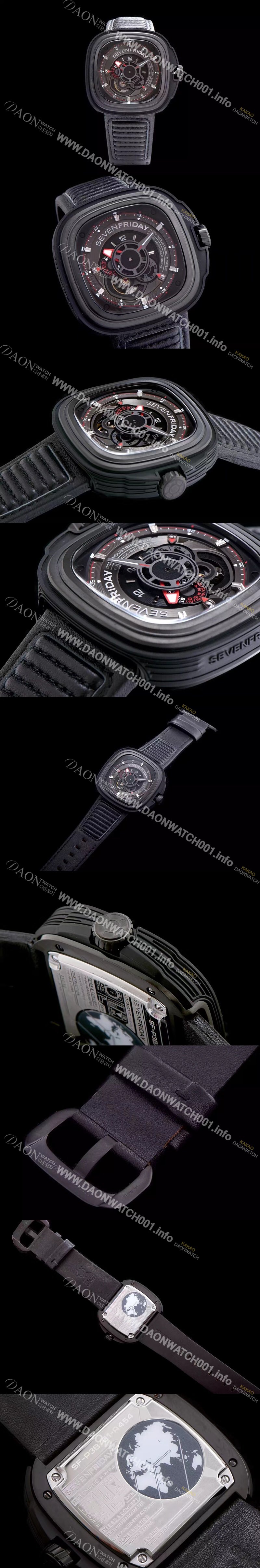 SA급 세븐프라이데이 남성용 1:1 베스트 에디션 블랙 다이얼 오토매틱 무브먼트 SEV4240 xx