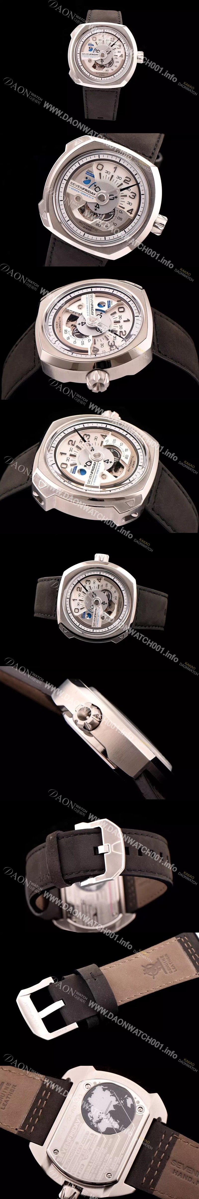 SA급 세븐프라이데이 남성용 1:1 베스트 에디션 G화이트 다이얼 오토매틱 무브먼트 SEV4243 xx