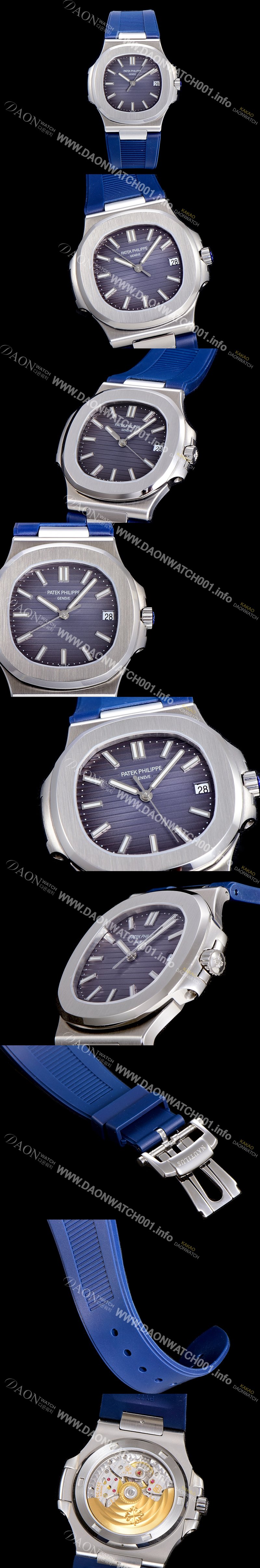 SA급 파텍필립남성용 노틸러스 5711/1A-010 러버밴드 Cal.324 S C타입무브 오토매틱  40미리 블루그레이톤 다이얼 PAT74796 xx