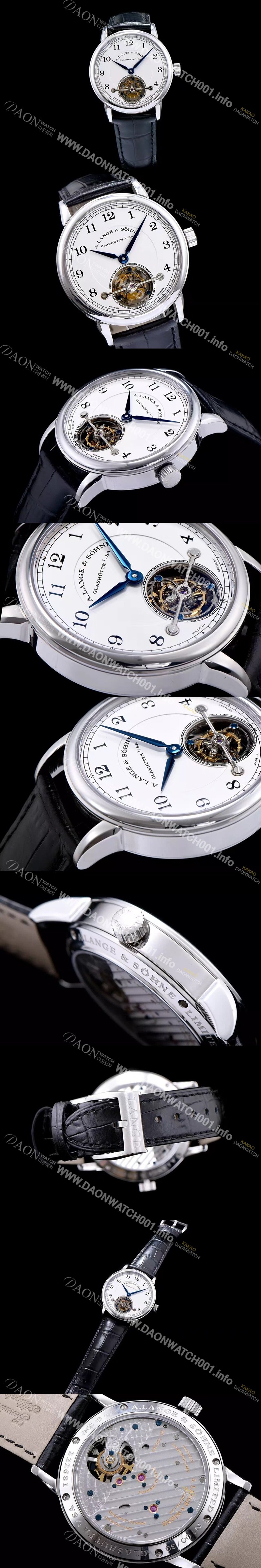 SA급 아랑게운트죄네 남성용 Handwerkskunst 화이트 다이얼 투어빌론 무브먼트 LAN4240 xx