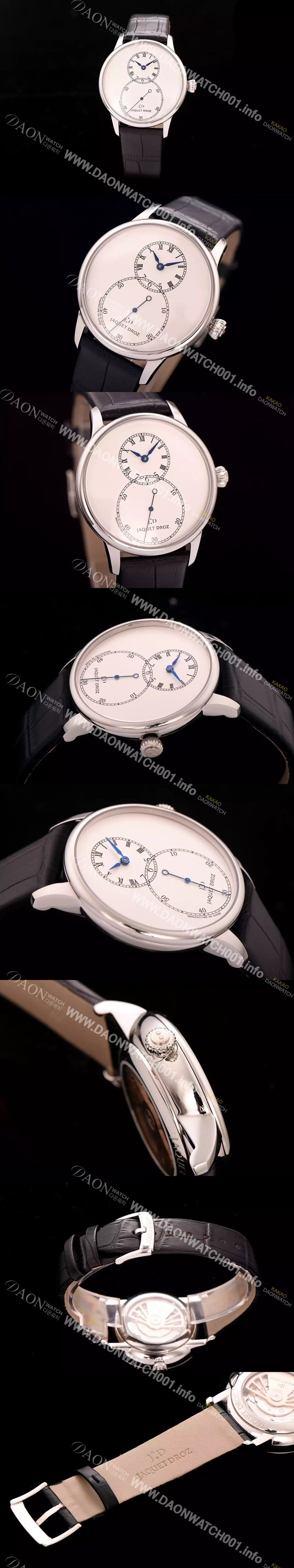 SA급 자케드로 남성용 빅세컨즈 43mm 오토메틱 화이트다이얼 JAD4202 xx