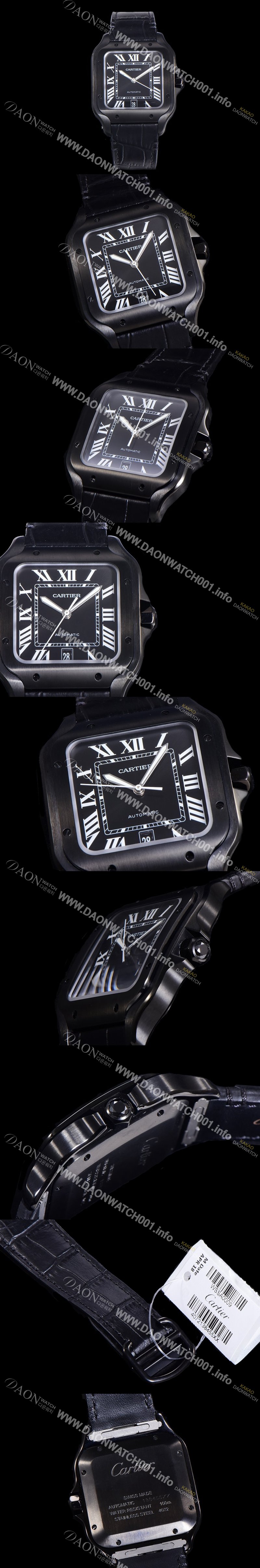 SA급 까르띠에남성용 산토스 더 까르띠에 오토매틱 라지 39미리 블랙다이얼 CAR39166 xx
