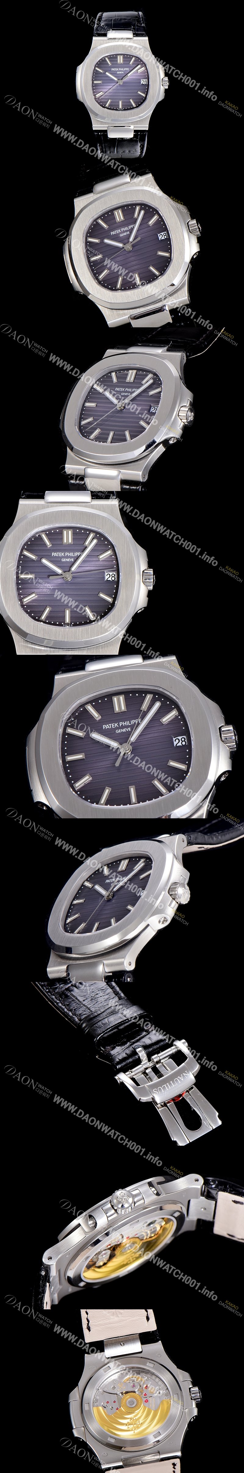 SA급 파텍필립 남성용 노틸러스 5711G 블루그레이톤 다이얼 Cal.324 S C 타입무브 오토매틱 40미리 가죽줄 PAT52930 xx