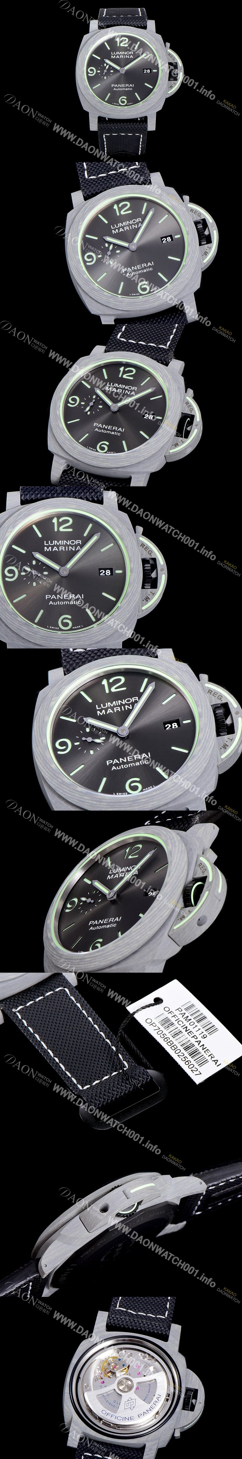 SA급 파네라이남성용 루미노르 PAM01119 마리나 1950 파브라테크 오토매틱 44미리 그레이다이얼 PAN74778 xx