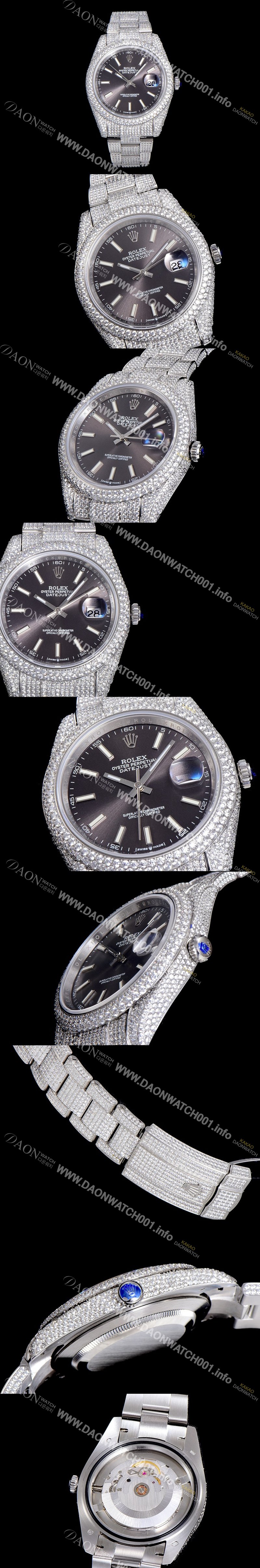 SA급 로렉스남성용 데이져스트 오토매틱 41mm 다이아몬드 그레이다이얼 ROL33388 xx