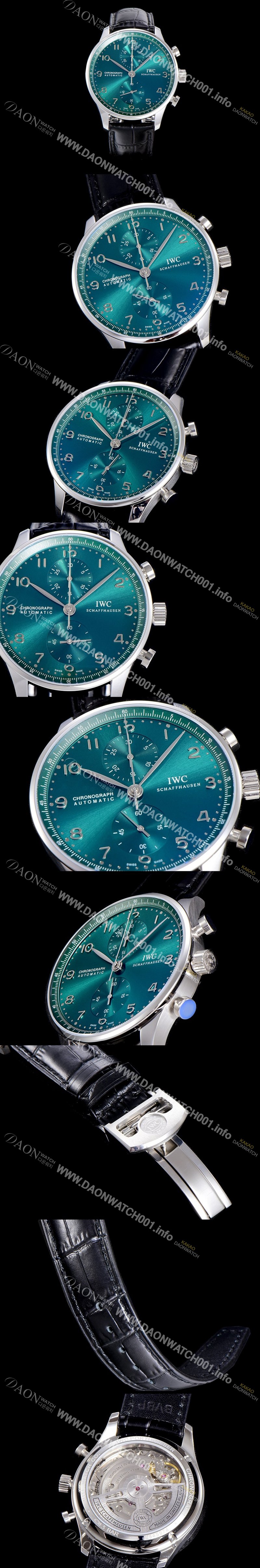 SA급 아이더블유씨남성용 포르투기즈 IW371615 그린 크로노그래프 스틸 41미리 그린다이얼 IWC85646 xx