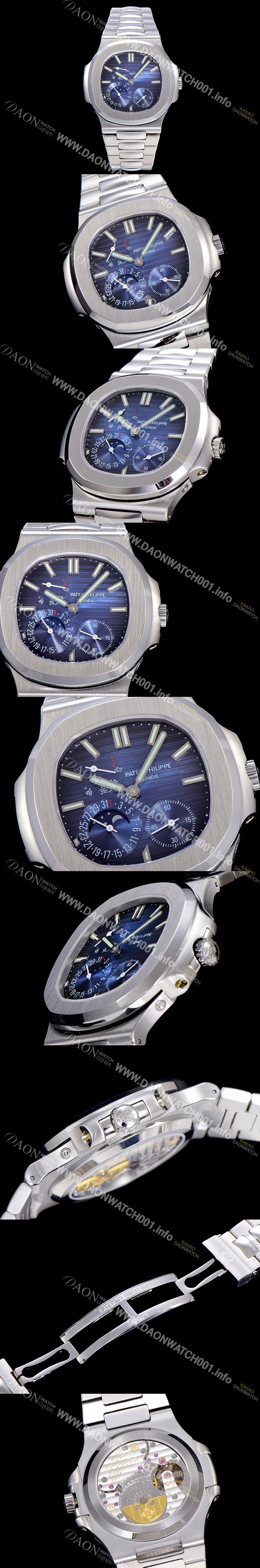 SA급 파텍필립남성용 노틸러스 오토매틱 스틸 40미리 블루다이얼 PAT63200 xx