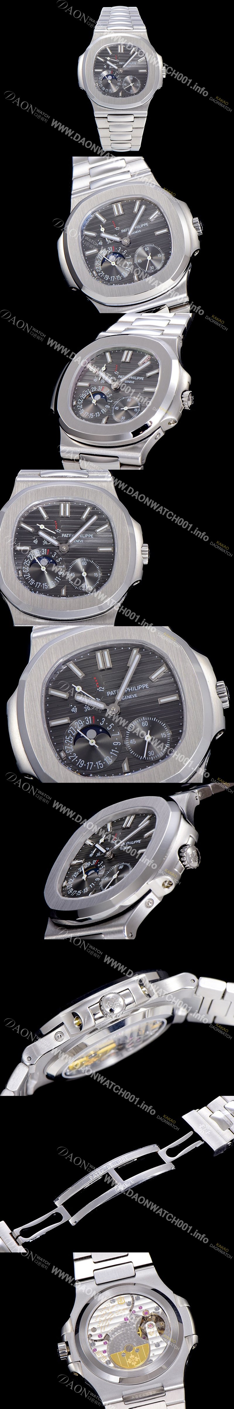 SA급 파텍필립남성용 노틸러스 오토매틱 스틸 40미리 그레이다이얼 PAT62059 xx