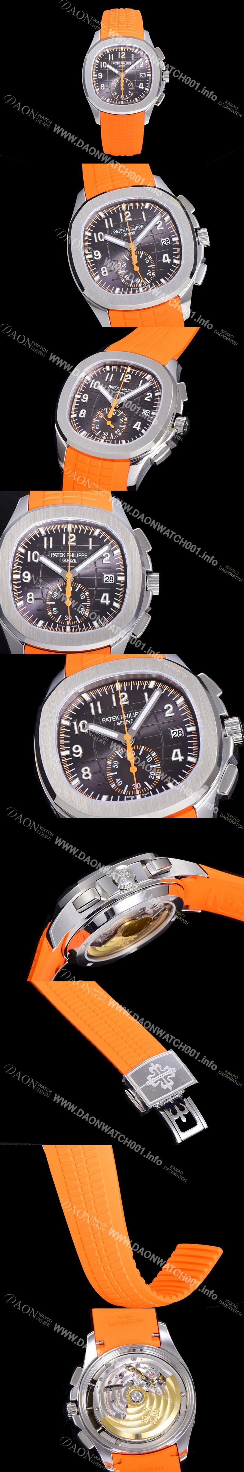 SA급 파텍필립남성용 아쿠아넛 5968A 크로노그래프 스틸 42미리 오토매틱 블랙 다이얼 PAT63309 xx