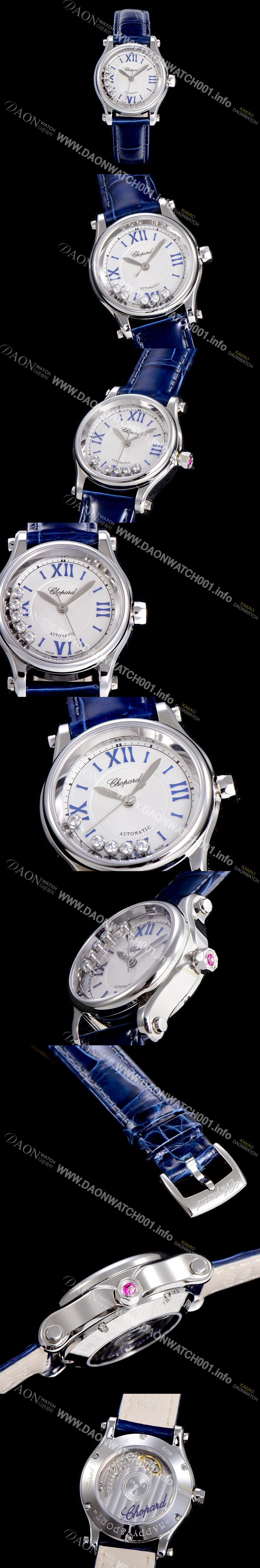 SA급 쇼파드여성용 해피스포츠 미니 오토매틱 30미리 레이디스 화이트다이얼 CHO39163 xx