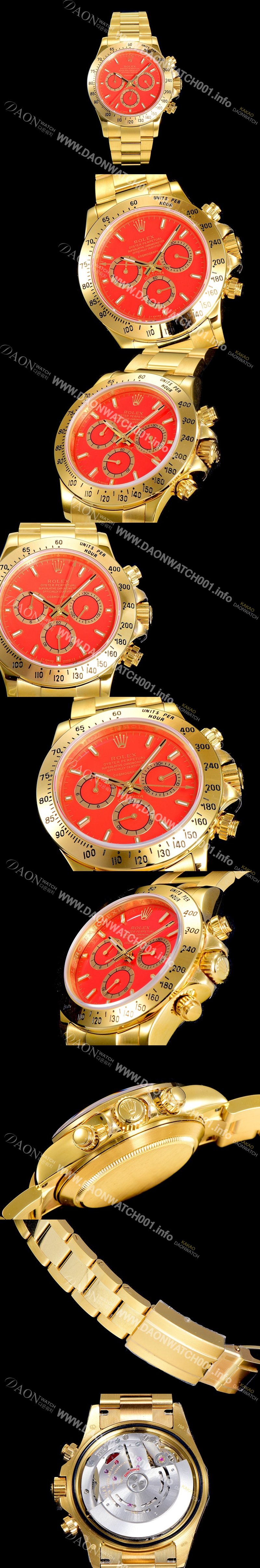 SA급 로렉스남성용 데이토나 오이스터 40mm 4130타입 무브튜닝 올금/통금 옐루골드 레드다이얼 ROL49358 xx