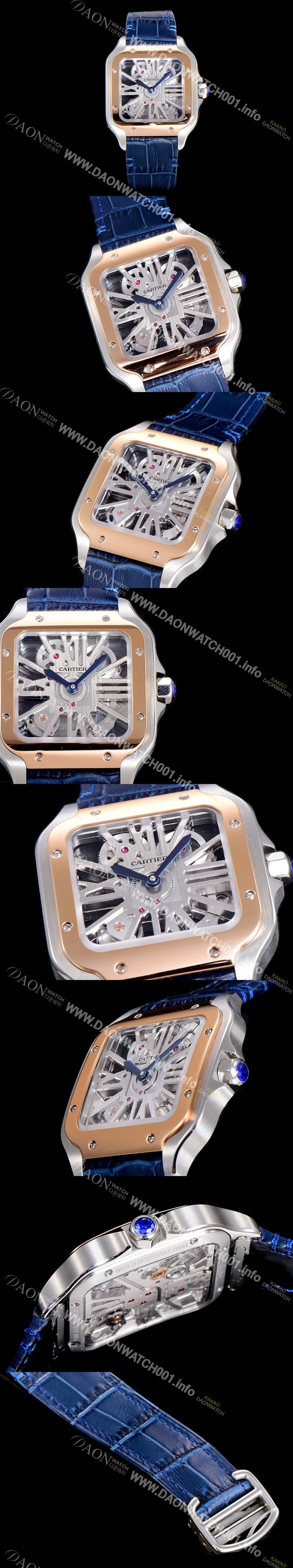 SA급 까르띠에남성용  산토스 더 까르띠에 수동/기계식 라지39.8미리 18k 로즈골드  스켈레톤 다이얼 CAR37394 xx