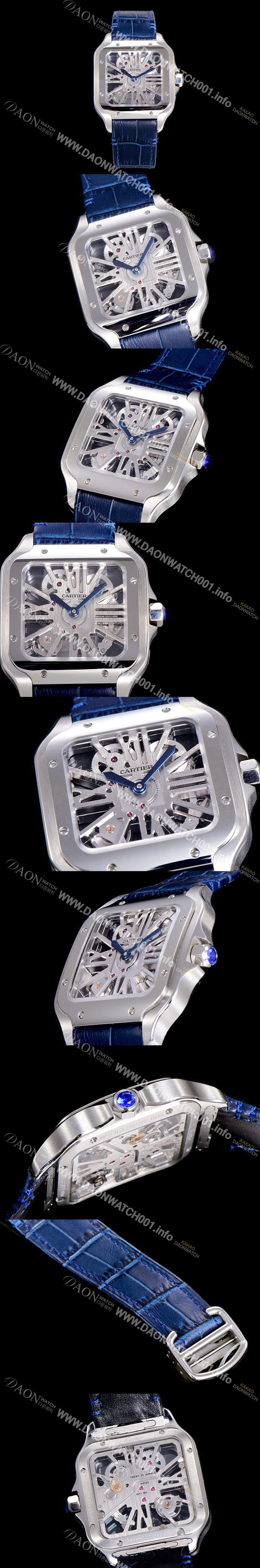 SA급 까르띠에남성용  산토스 더 까르띠에 수동/기계식 라지39.8미리 스켈레톤 다이얼 CAR18125 xx