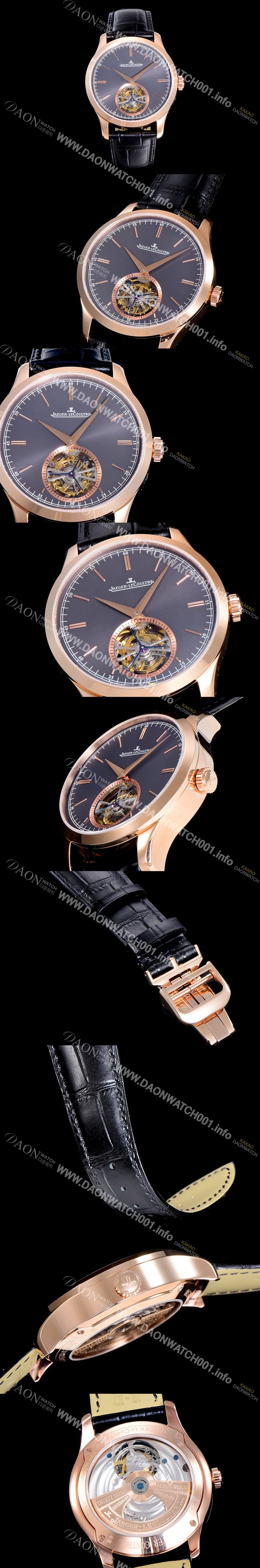 SA급 예거 르꿀르뜨남성용 마스터 그랜드 트랜디션 투어빌론 18K로즈골드 수동/기계식 42미리 그레이다이얼 JAG50056 xx