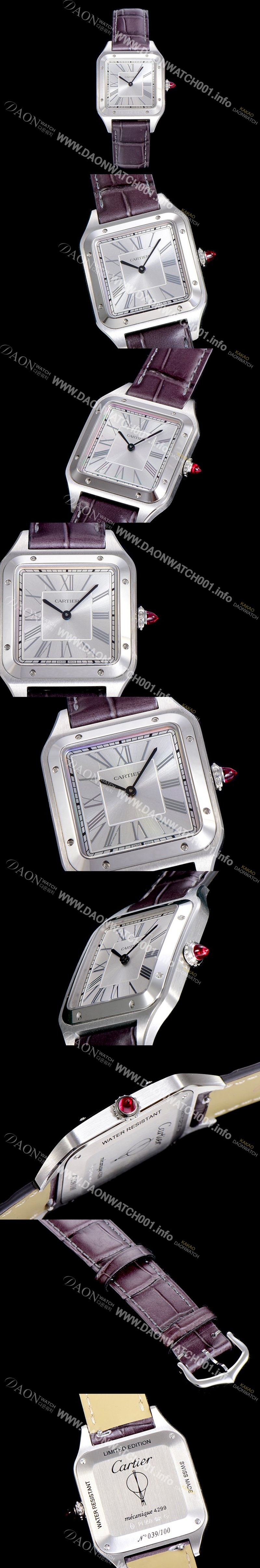 SA급 까르띠에남여공용 산토스 두몽트 쿼츠 커플시계 38미리 43미리/38미리 M/S 실버다이얼 CAR29758 xx