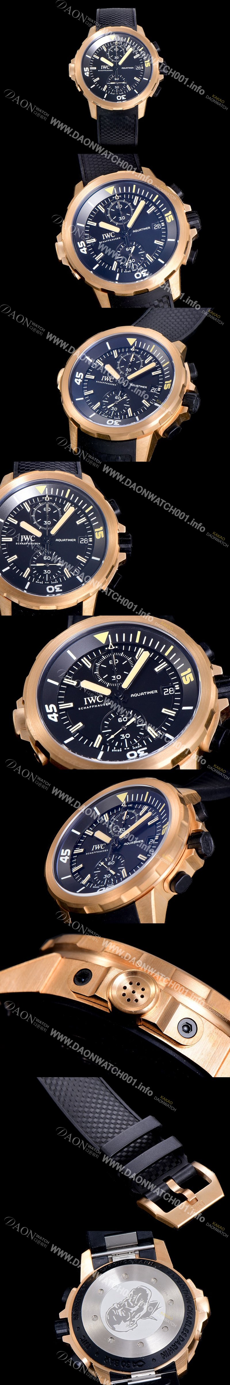 SA급 아이더블유씨남성용 아쿠아타이머 IW379503 크로노그래프 브론저케이스 44미리 오토매틱 블랙다이얼  IWC21576 xx