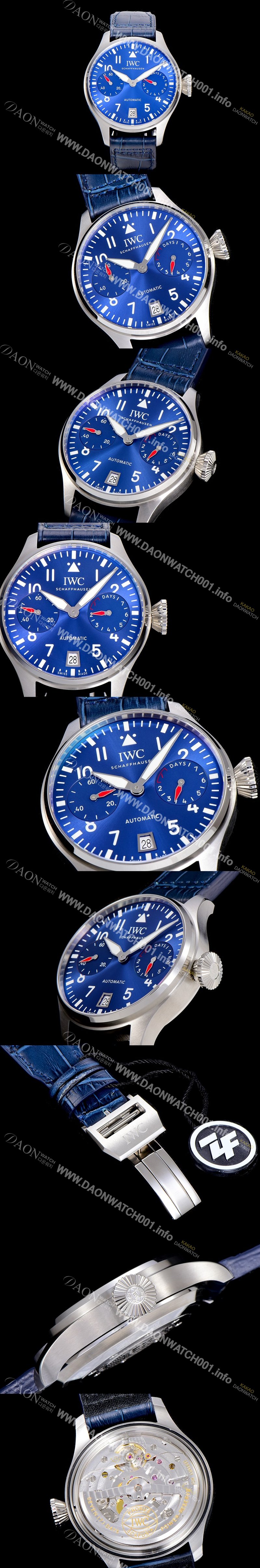 SA급 아이더블유씨남성용  빅 파일럿 워치 46미리 IW501008 오토매틱 무브먼트 블루다이얼 IWC48492 xx