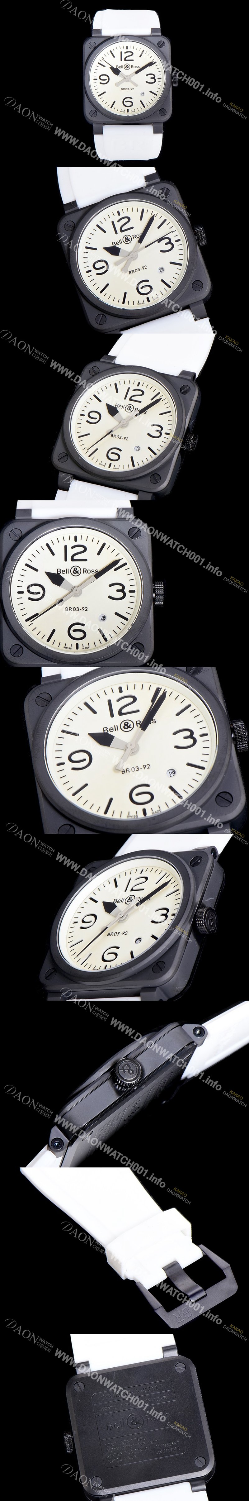 SA급 벨엔로스남성용  r03-92 어비에이션 PVD 코팅 42미리 오토매틱 화이트다이얼 BEL94564 xx