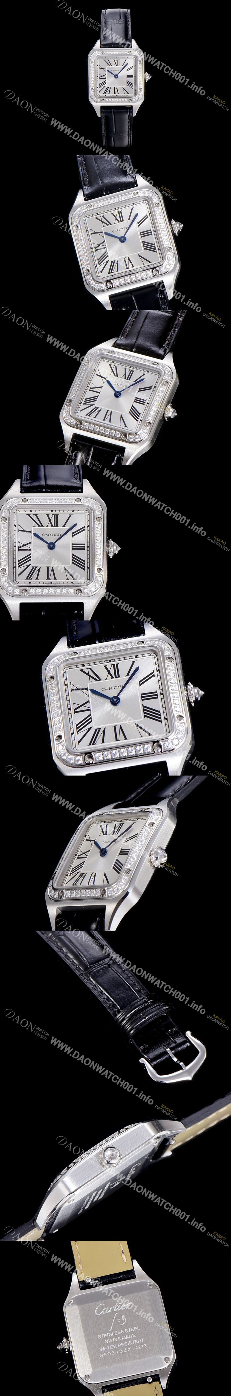 SA급 까르띠에남여공용 산토스 두몽트 쿼츠 커플시계 43미리/38미리 M/S 보석/큐빅 튜닝 실버다이얼 CAR14821 xx