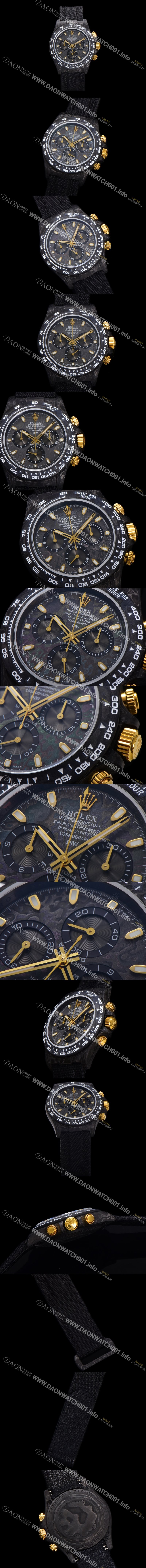 SA급 로렉스남성용 데이토나 DIW 포지드카본 커스텀 40미리 크로노그래프 오토매틱 Cal.4130 무브먼트 블랙다이얼 ROL74772 xx