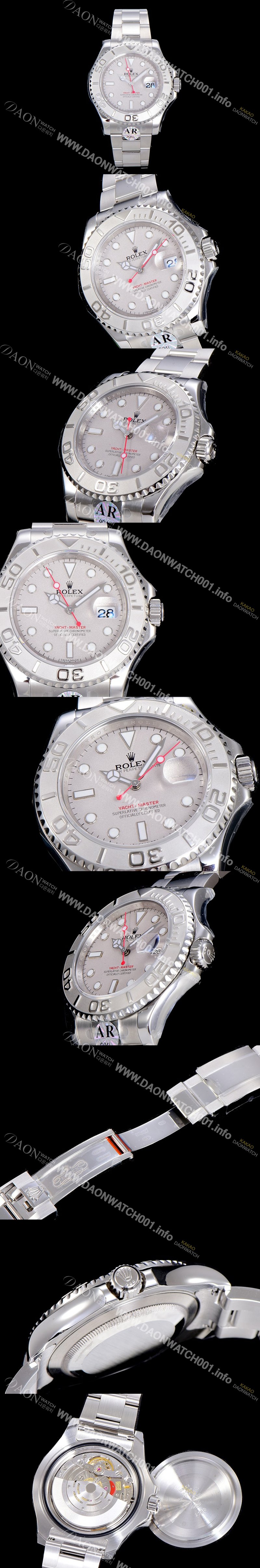 SA급 로렉스남성용 요트마스터 40미리 G.M.T 롤렉스 904L 3135 오토매틱 무브먼트 그레이다이얼 ROL52646 xx