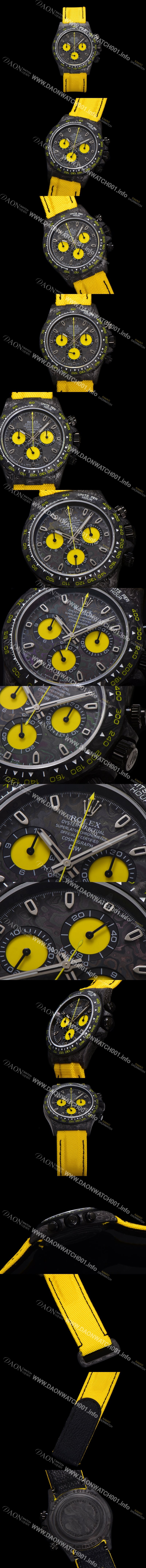 SA급 로렉스남성용 데이토나 DIW 포지드카본 커스텀 40미리 크로노그래프 오토매틱 Cal.4130 무브먼트 블랙다이얼 ROL67082 xx